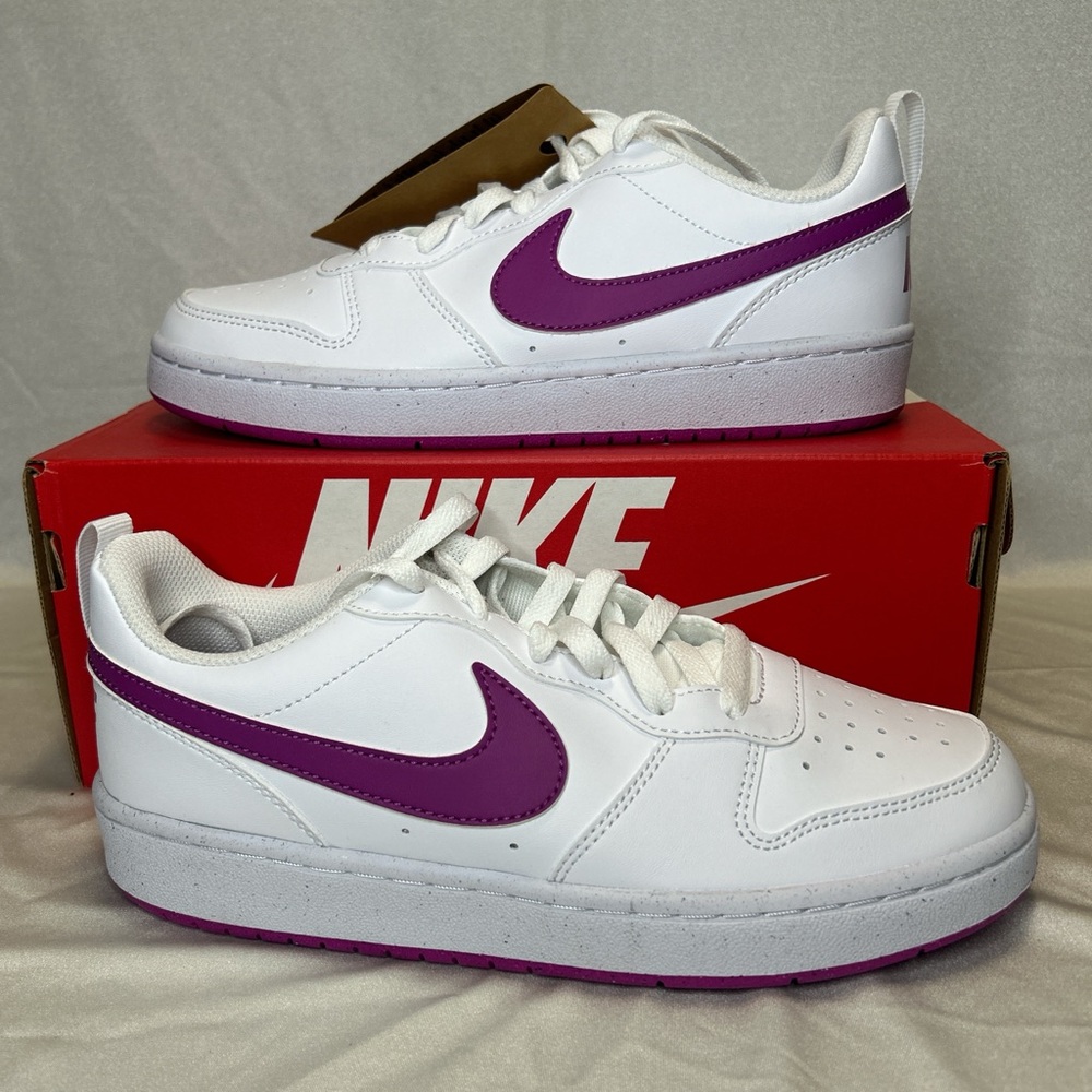 Nike Night Court White and Purple Athletic Shoes